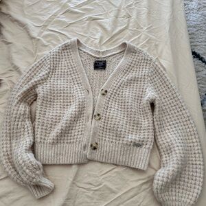 Abercrombie Cream Knit Cardigan